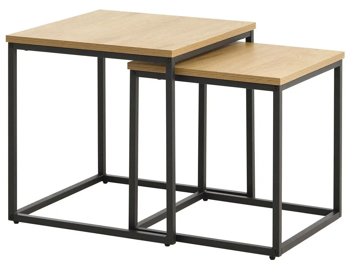 Couchtisch-Set Cesura Eiche/schwarz