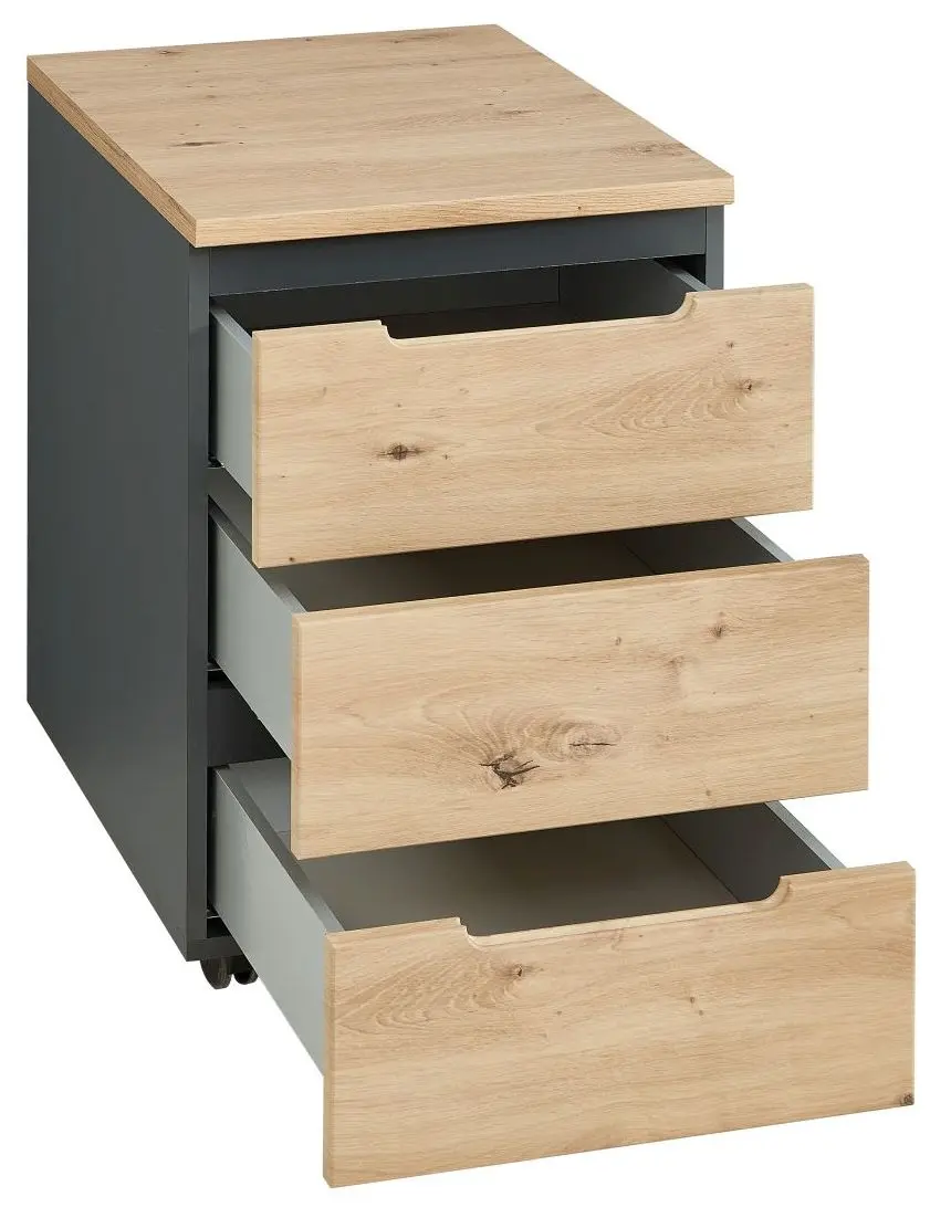 Rollcontainer Memphis Artisan Eiche/graphit Rollcontainer Memphis Artisan Eiche/graphit