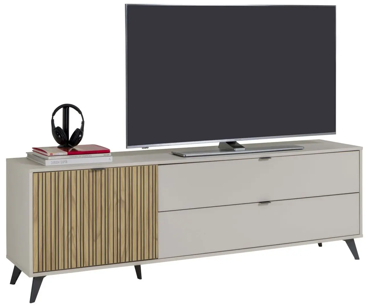 TV-Lowboard Ilago cashmere/strippedwood