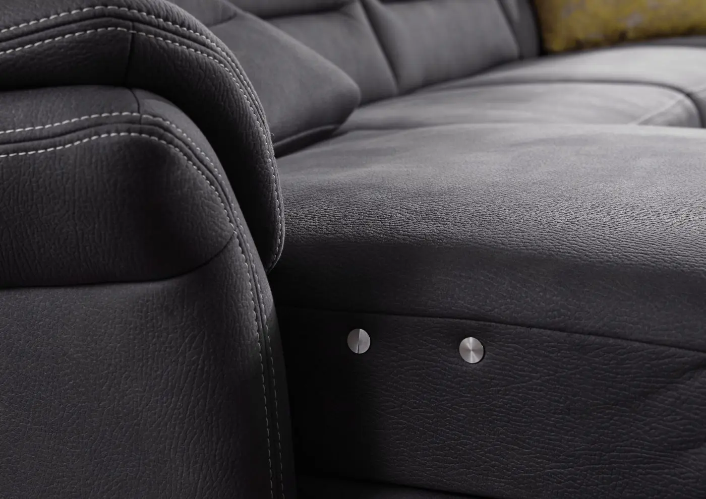 Wohnlandschaft couchliebe. LS672117 grau mit Zusatzfunktionen