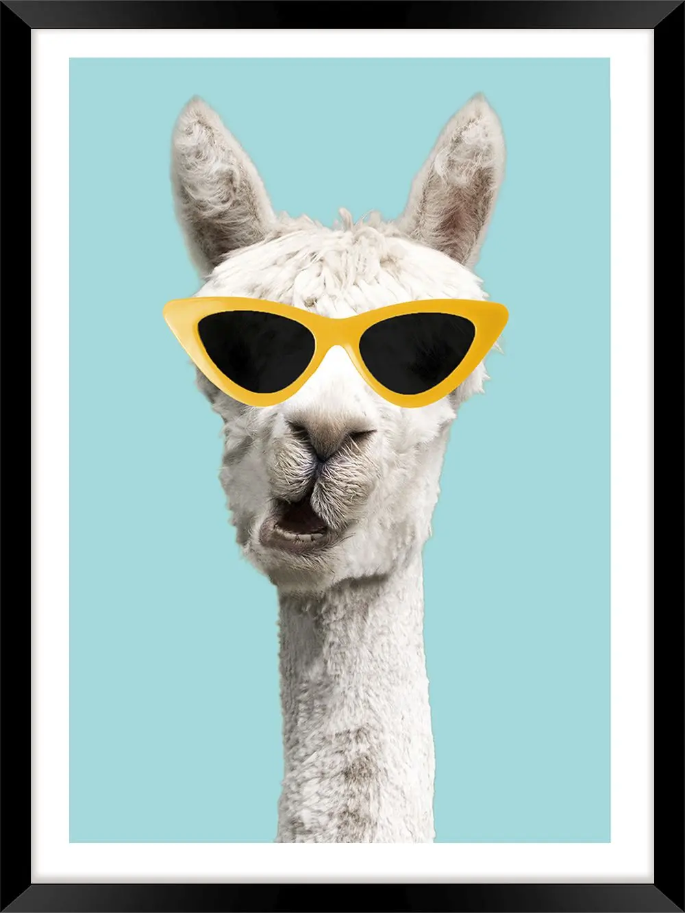 Gerahmtes Bild Llama 30 x 40 cm