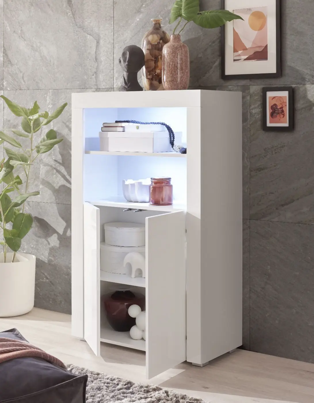 Highboard Leeds inkl. Beleuchtung