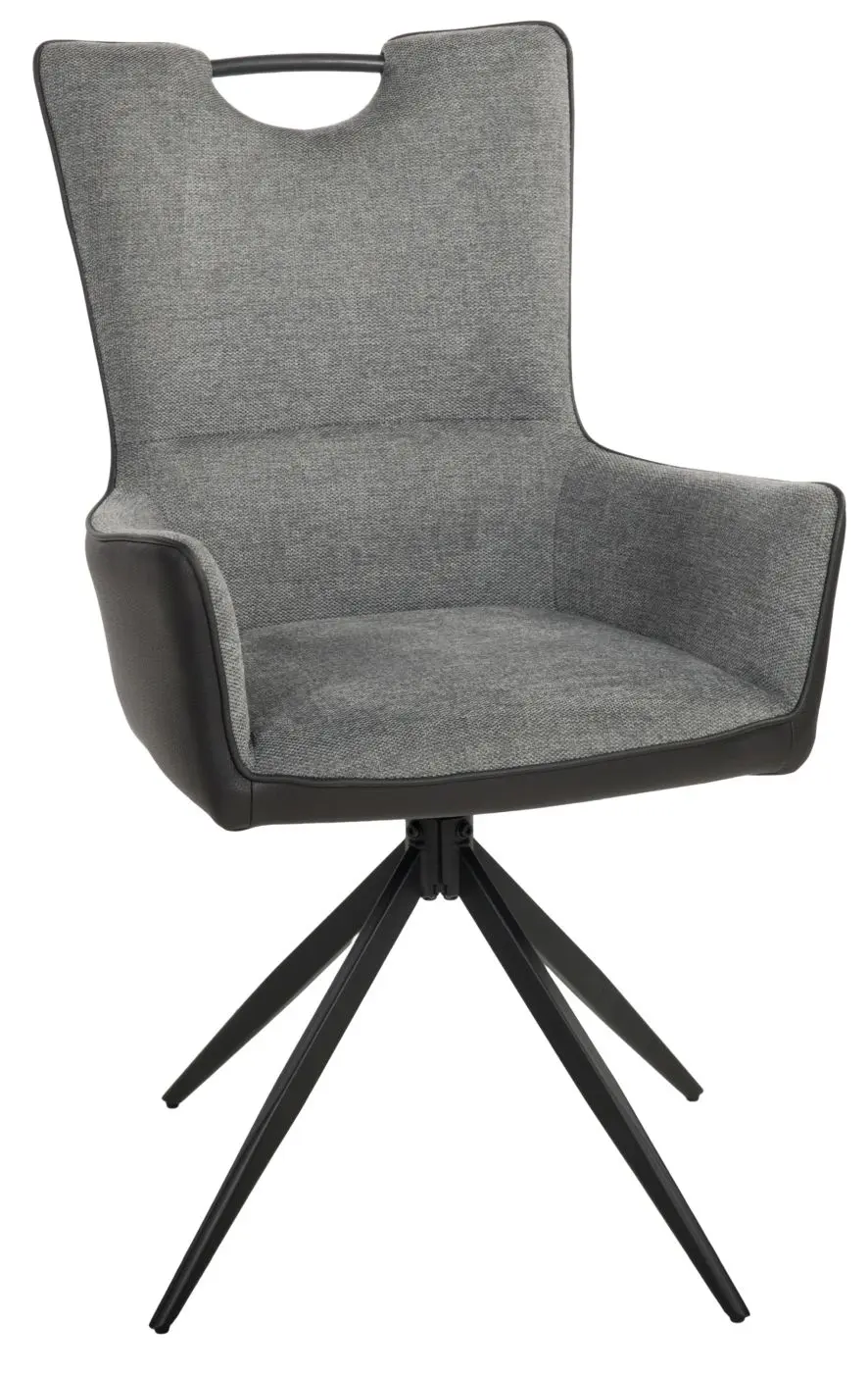 Armlehnstuhl Valeria Microfaser schwarz