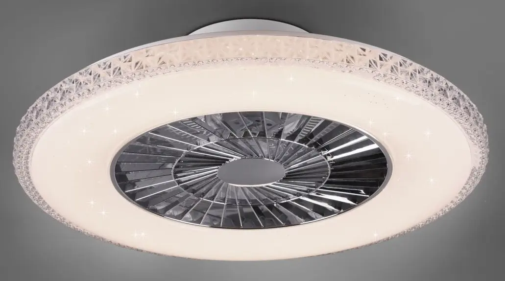 LED-Deckenventilator Harstad weiß Ø 60 cm