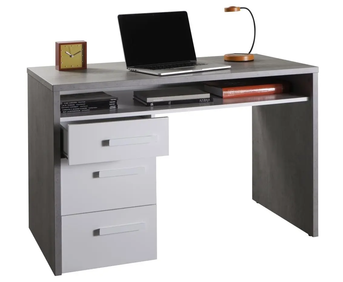 Schreibtisch Mi Piace Betonoptik/weiß Hochglanz