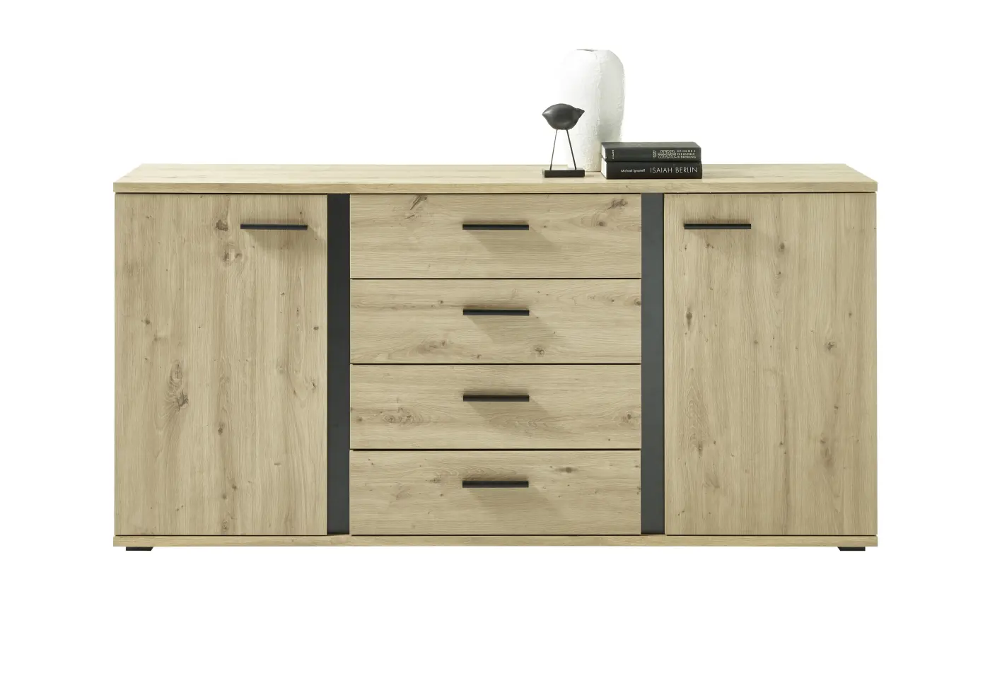 Sideboard Kanada Artisan Eiche NB/schwarz