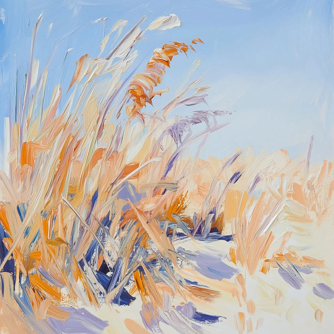 Leinwandbild Peach Beach 80 x 80 cm