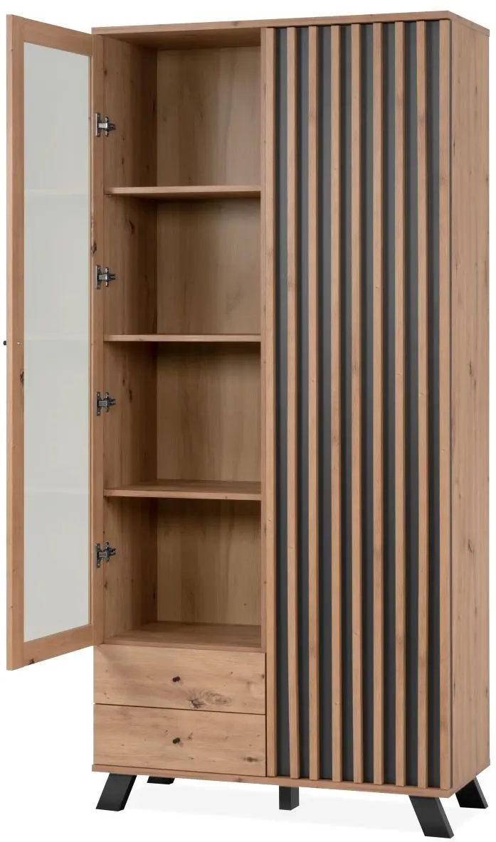Vitrine Medan Artisan Eiche/anthrazit