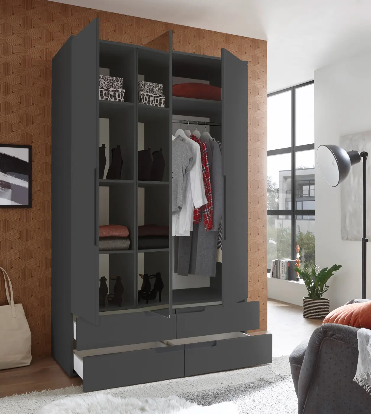 Drehtürenschrank Spice 3-türig weiß