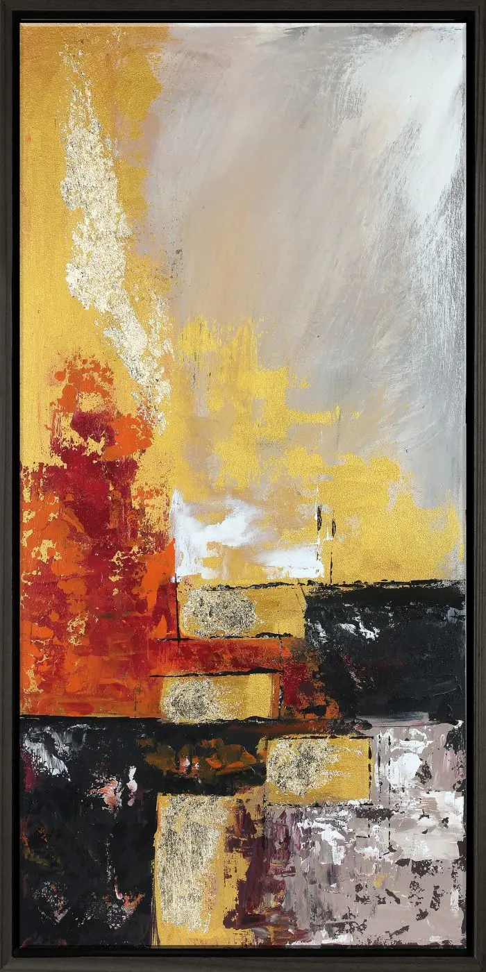 Deko-Panel „Feuer und Stein“ 35 x 70 cm