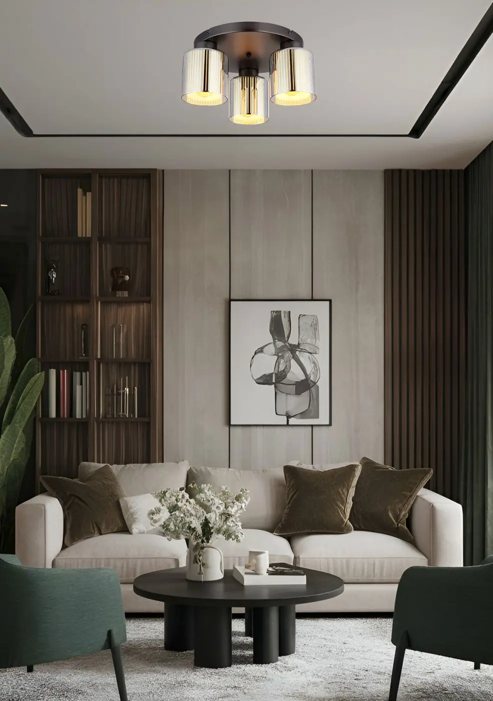 Deckenleuchte Felicia schwarz-chrom