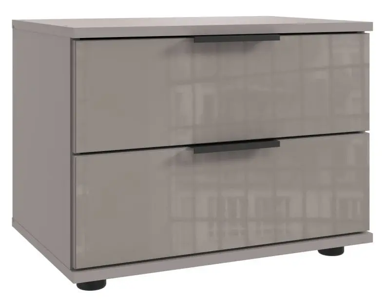 Nachtkommode Easy Plus Saharagrau Glas