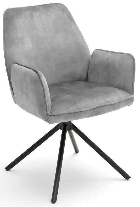 Armlehnstuhl Ottawa grau mit Drehfunktion