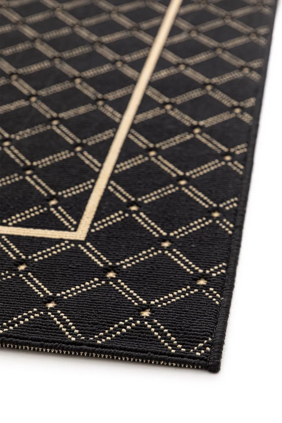 Teppich Lalix 120 x 170 cm schwarz mit Muster