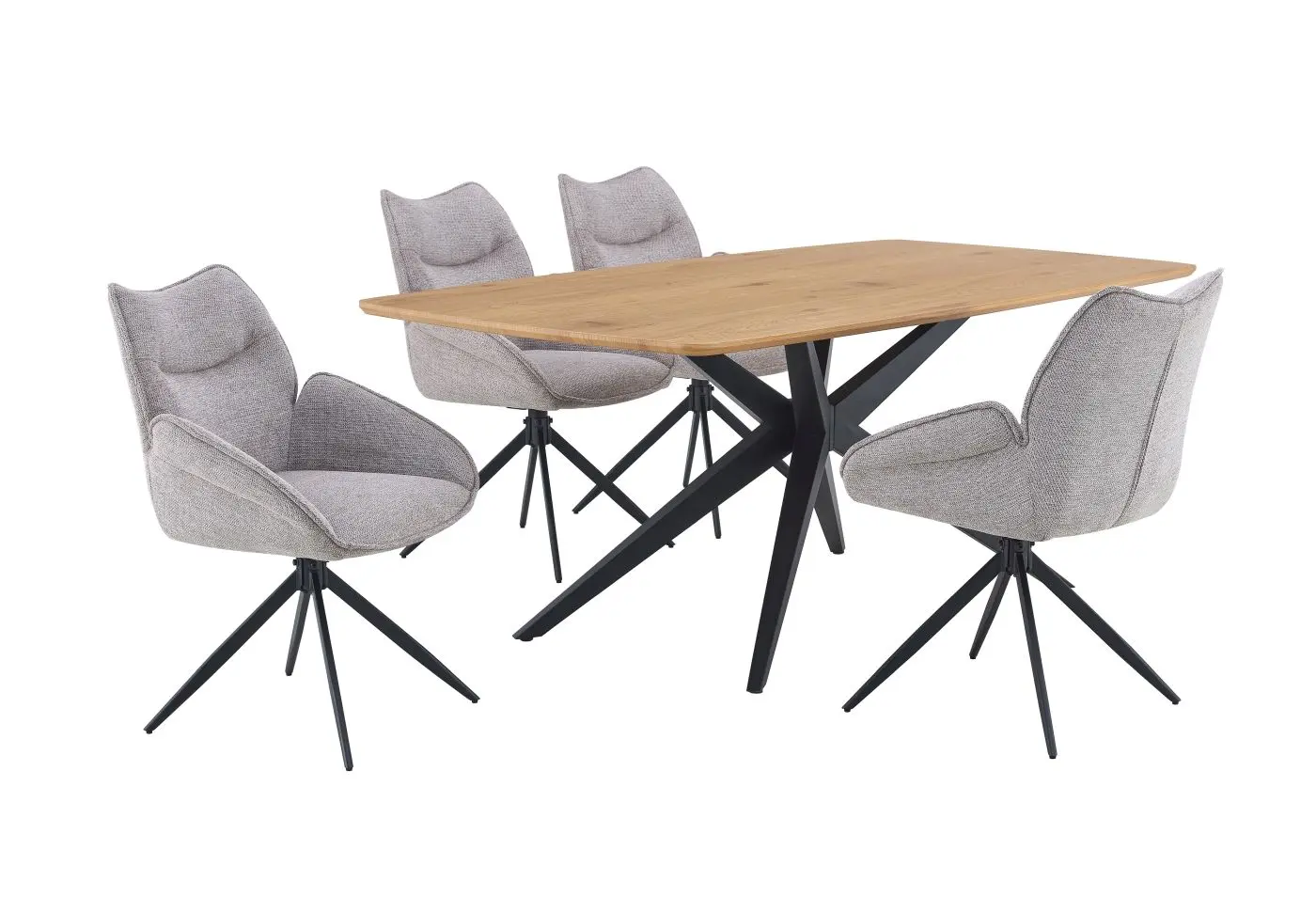 Vierfußstuhl Henrike Webstoff taupe