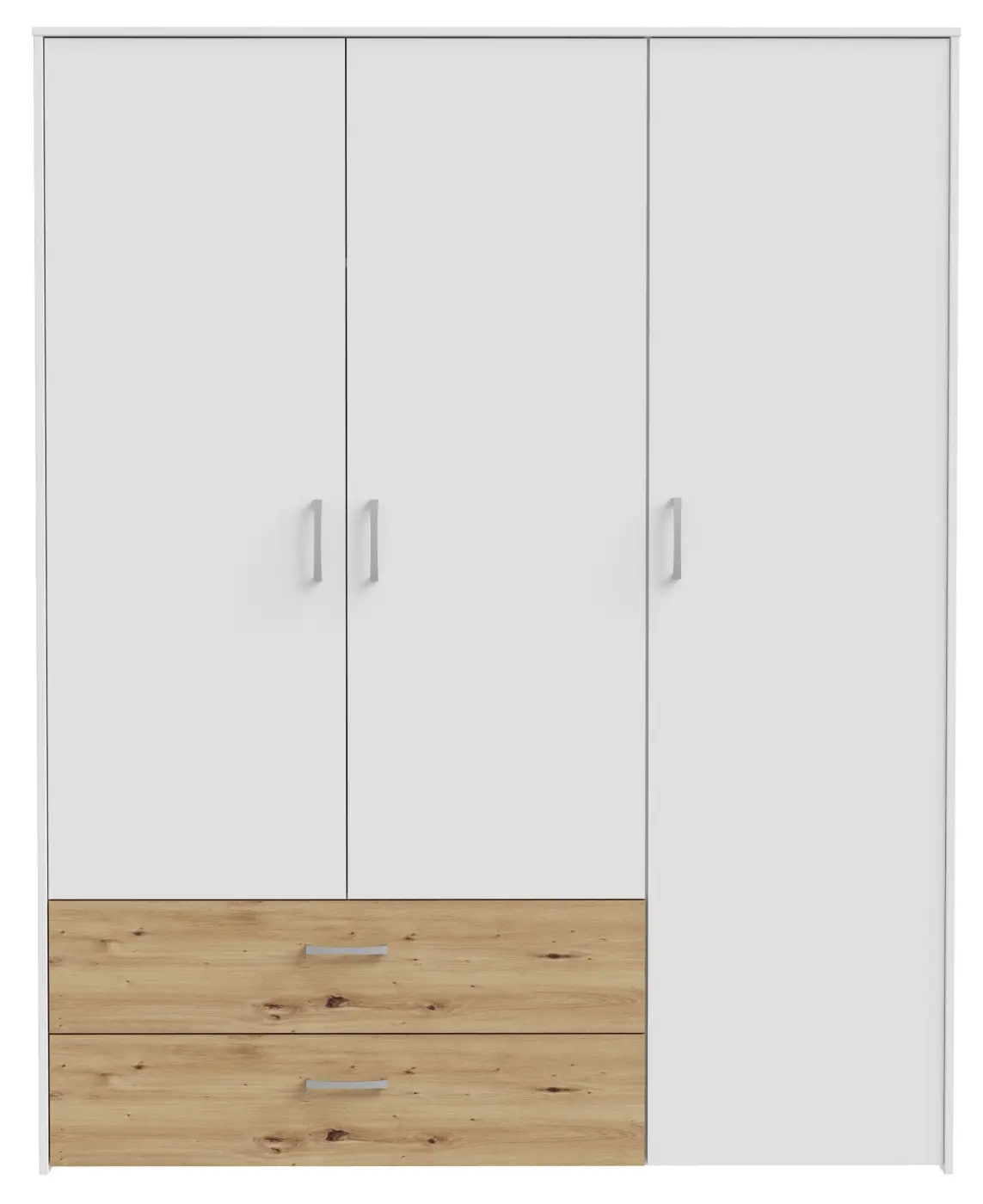 Drehtürenschrank Culgoa weiß / Artisan Eiche Drehtürenschrank Culgoa in weiß / Artisan Eiche