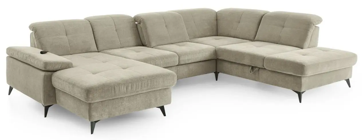 Wohnlandschaft couchliebe. MP-IN24022 mandel mit Zusatzfunktionen