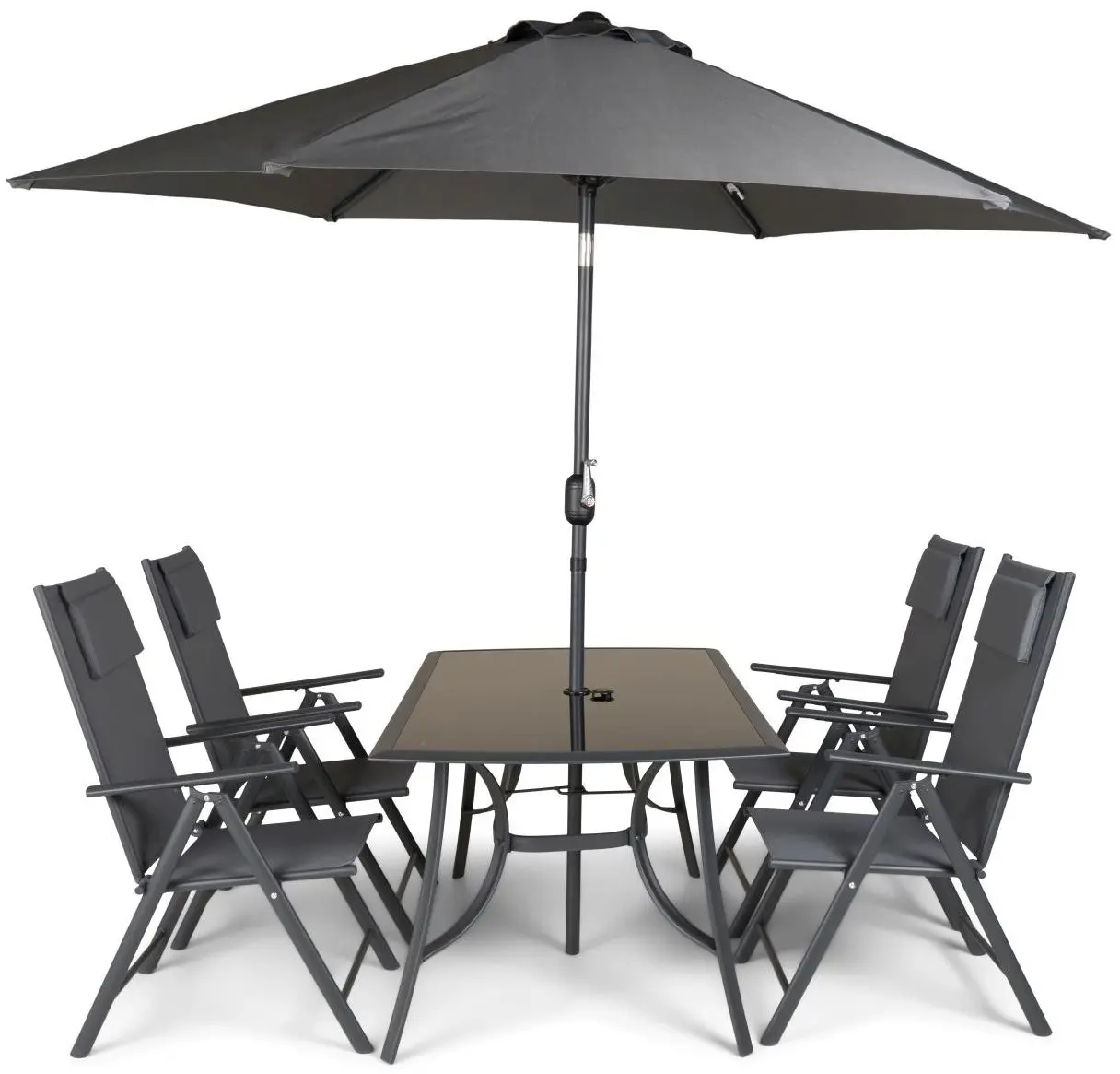 Outdoor-Sitzgruppe schwarz