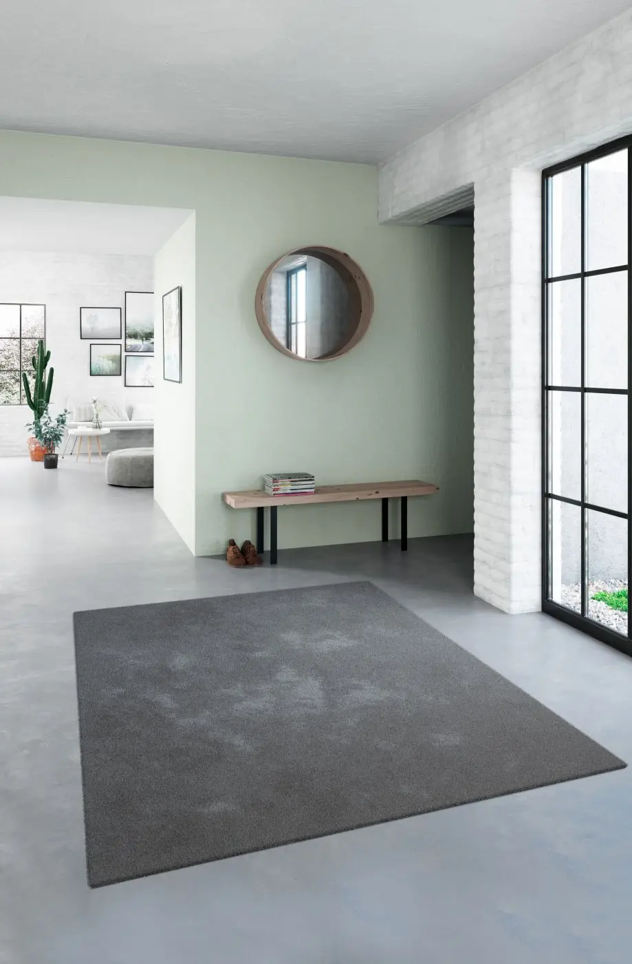 Teppich Feel 160 x 230 cm dunkelgrau
