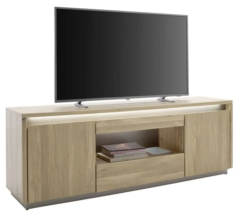 TV-Lowboard Spiekeroog Kristalleiche teilmassiv
