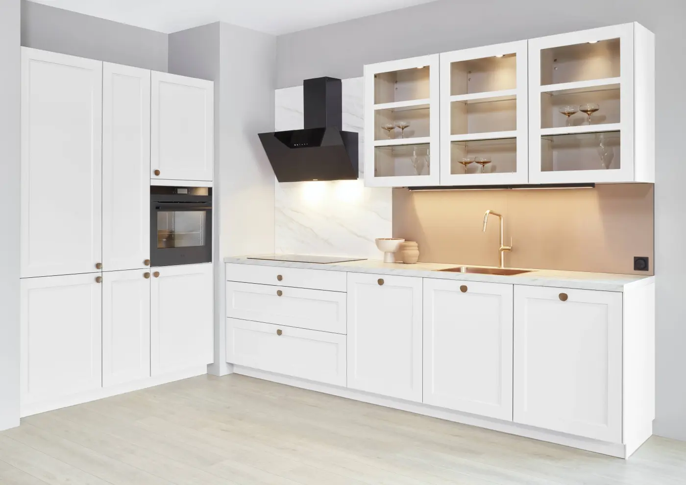 Küchenkombination nobilia Cascada Lacklaminat weiß