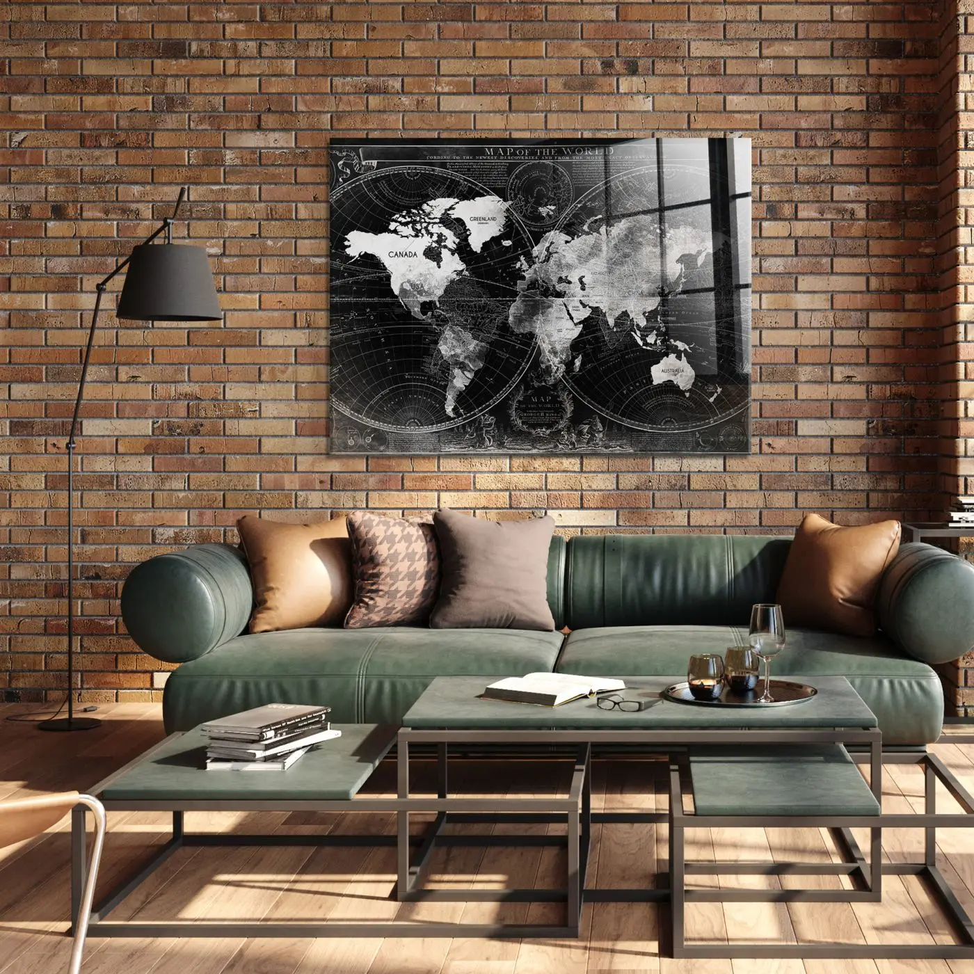 Glasbild Carta 80 x 120 cm