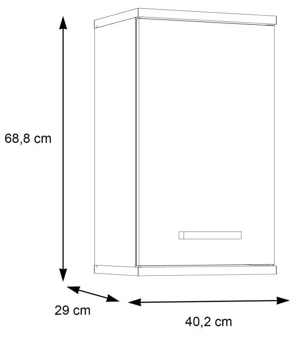 Badhängeschrank Veris Sonoma Eiche/weiß