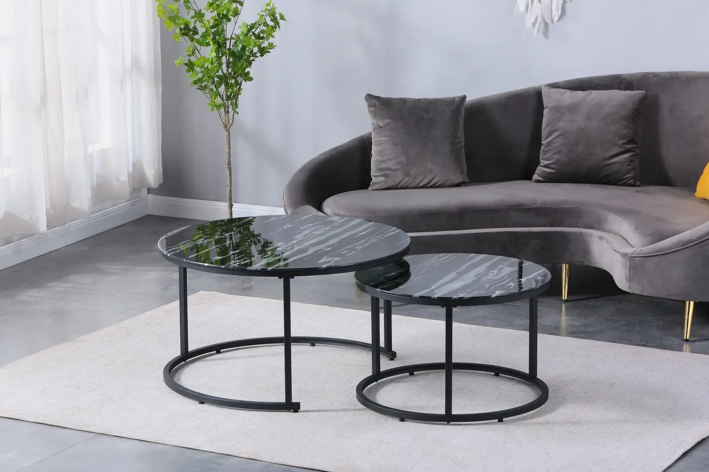 Couchtisch-Set C68 schwarz