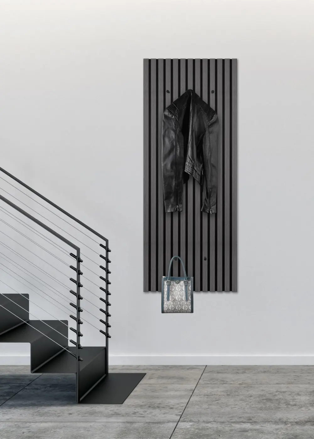 Wandgarderobe Grace anthrazit 50 x 125 cm