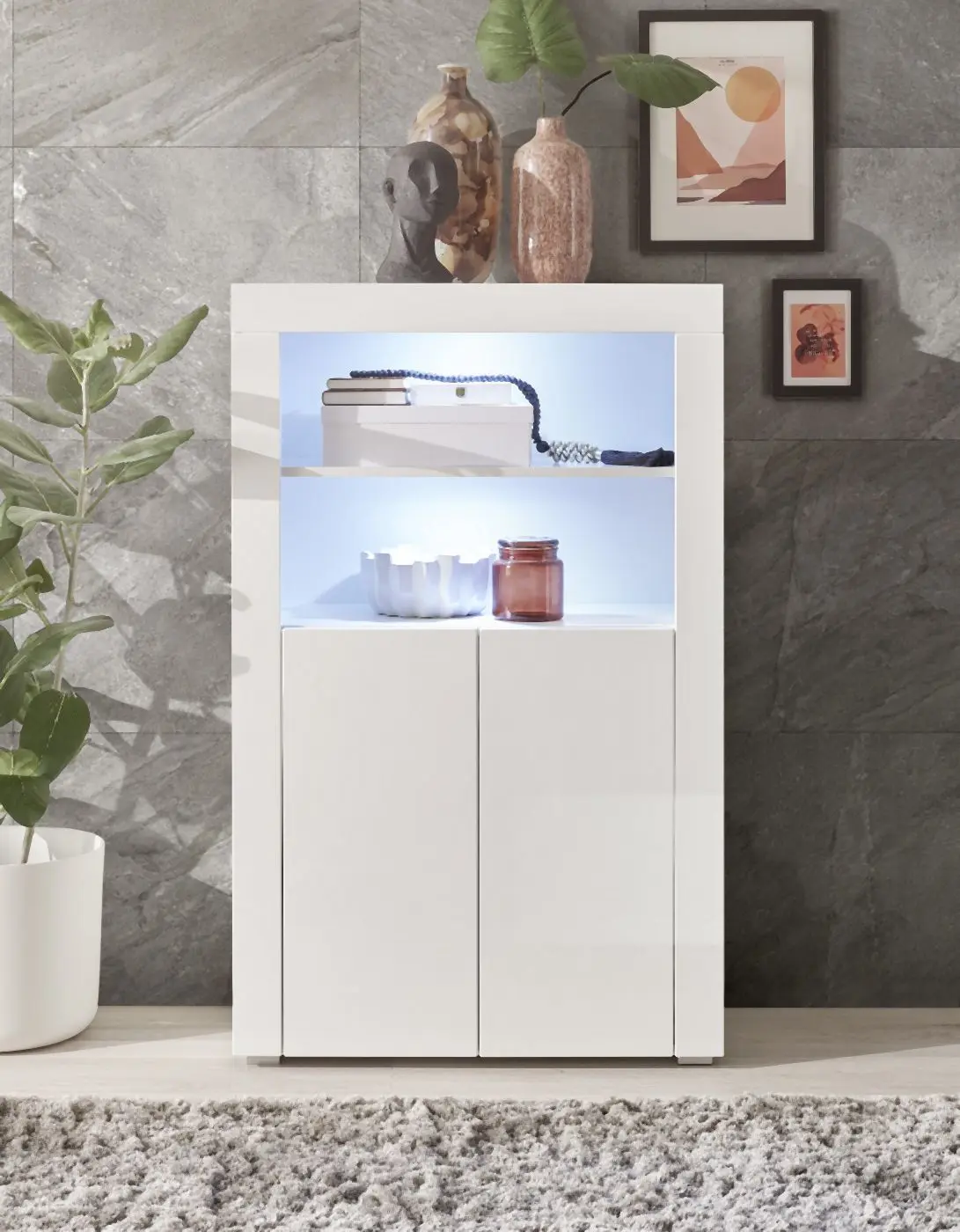 Highboard Leeds inkl. Beleuchtung