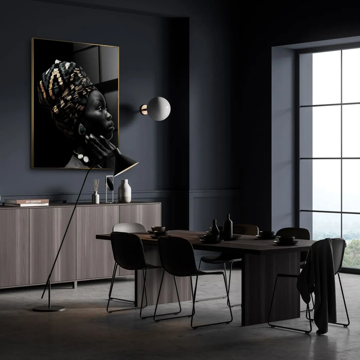 Glasbild gerahmt African Jewel 80 x 120 cm Glasbild gerahmt African Jewel 80 x 120 cm