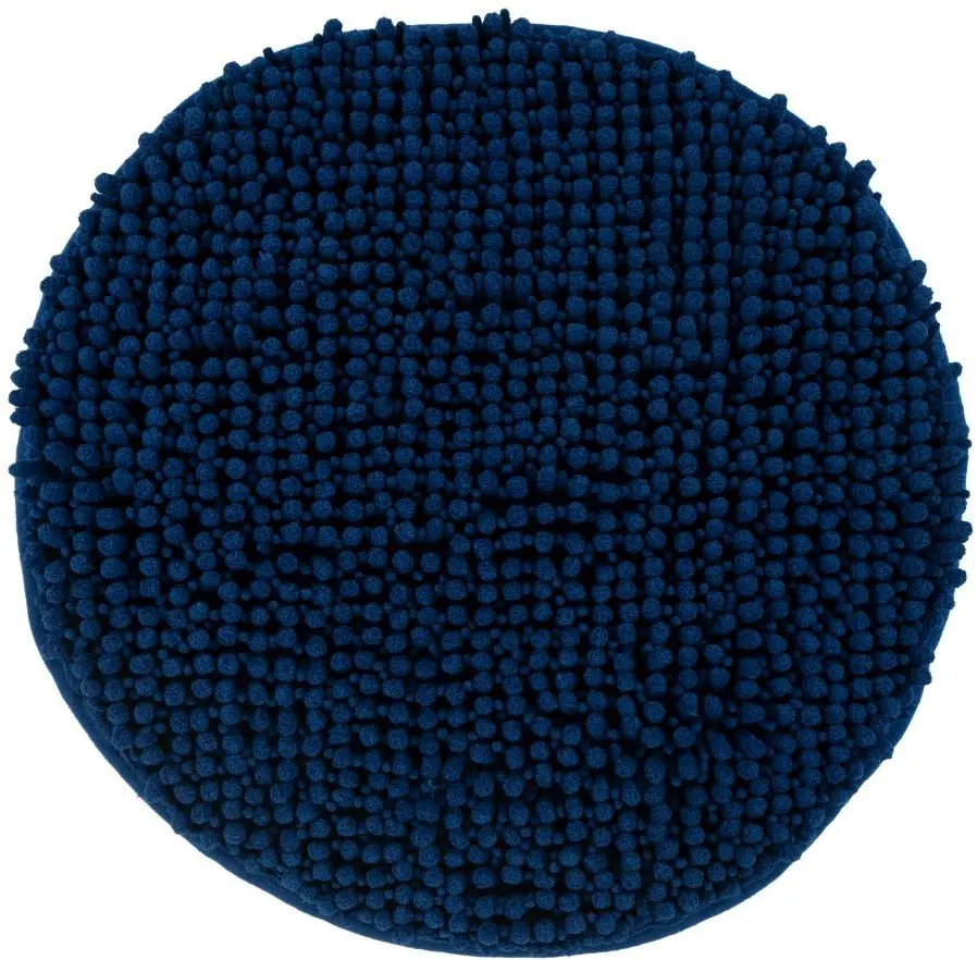 Badematte Fluffy Ø 55 cm dunkelblau