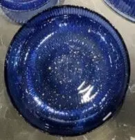 Teller 32 cm blau Glas