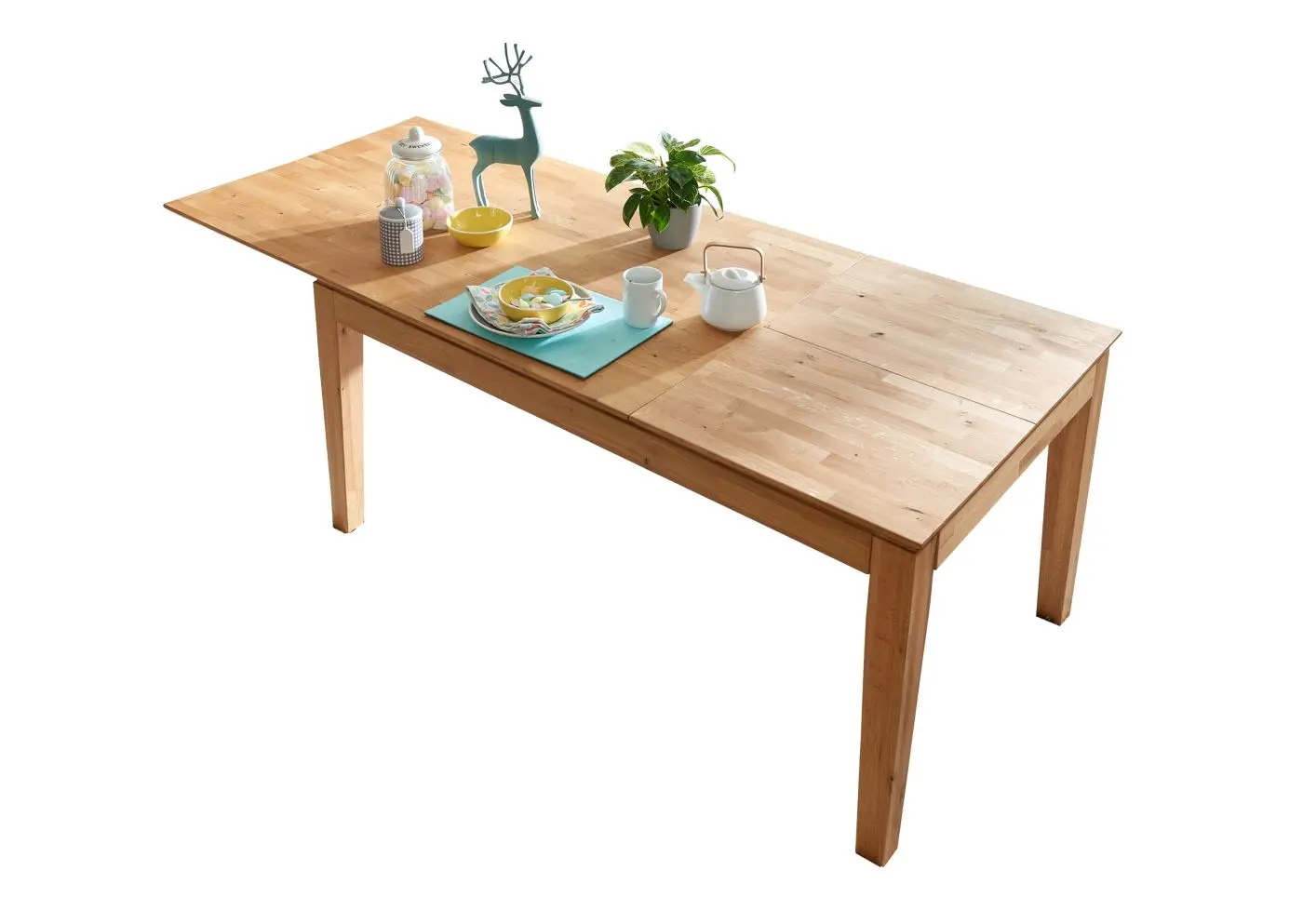 Esstisch Massivholz Kernbuche ausziehbar 140-200 x 90 cm 