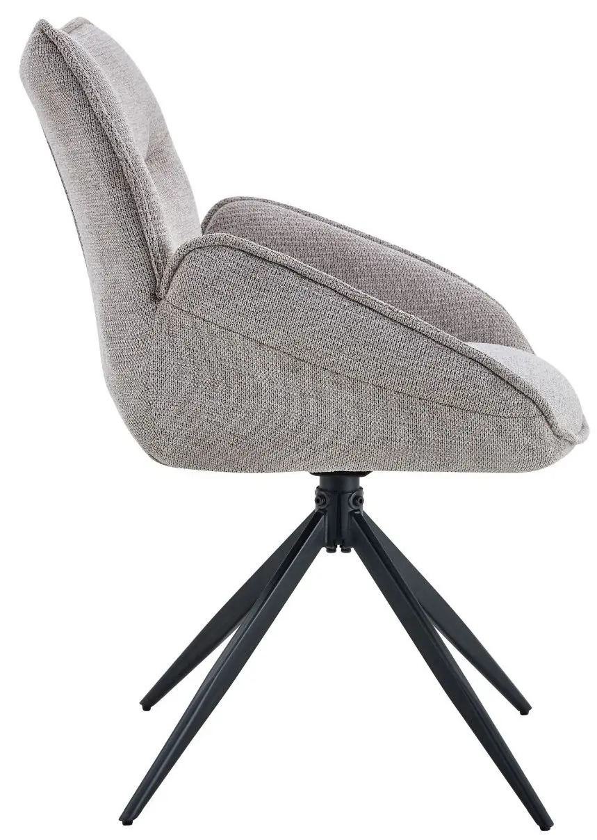 Vierfußstuhl Henrike Webstoff taupe