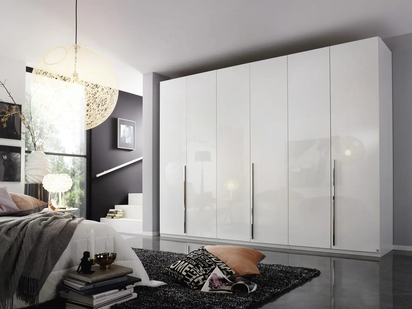 Drehtürenschrank Montclar 6-türig weiß