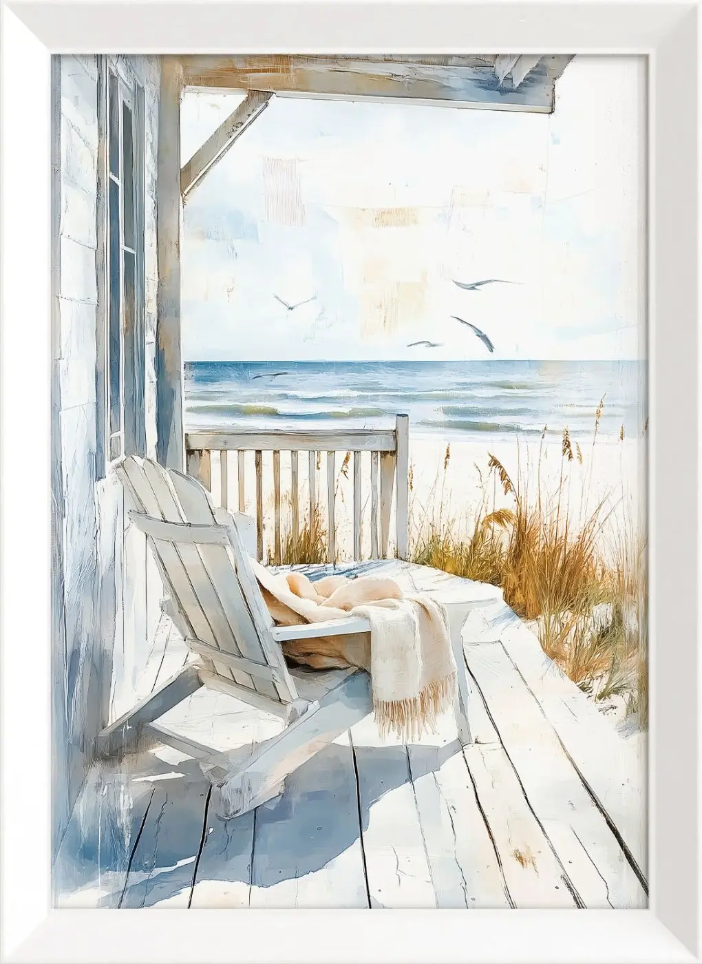 Bild gerahmt Beach house 50 x 70 cm