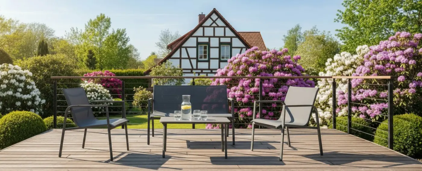 Outdoor-Sitzgruppe grau