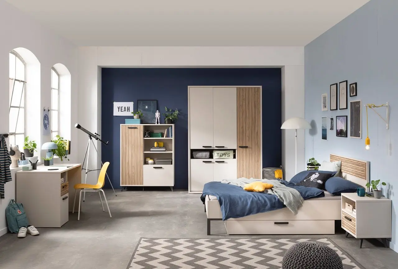 Highboard Bravo 2-türig cashmere/strippedwood