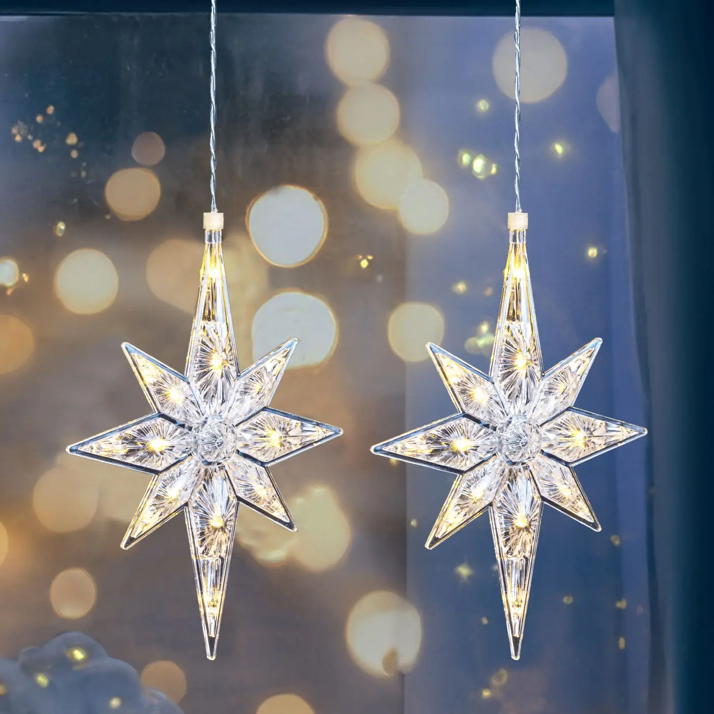 LED Sterne Kristall 2er Set