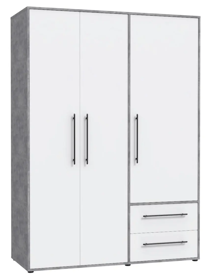Drehtürenschrank Mokkaris Betonoptik