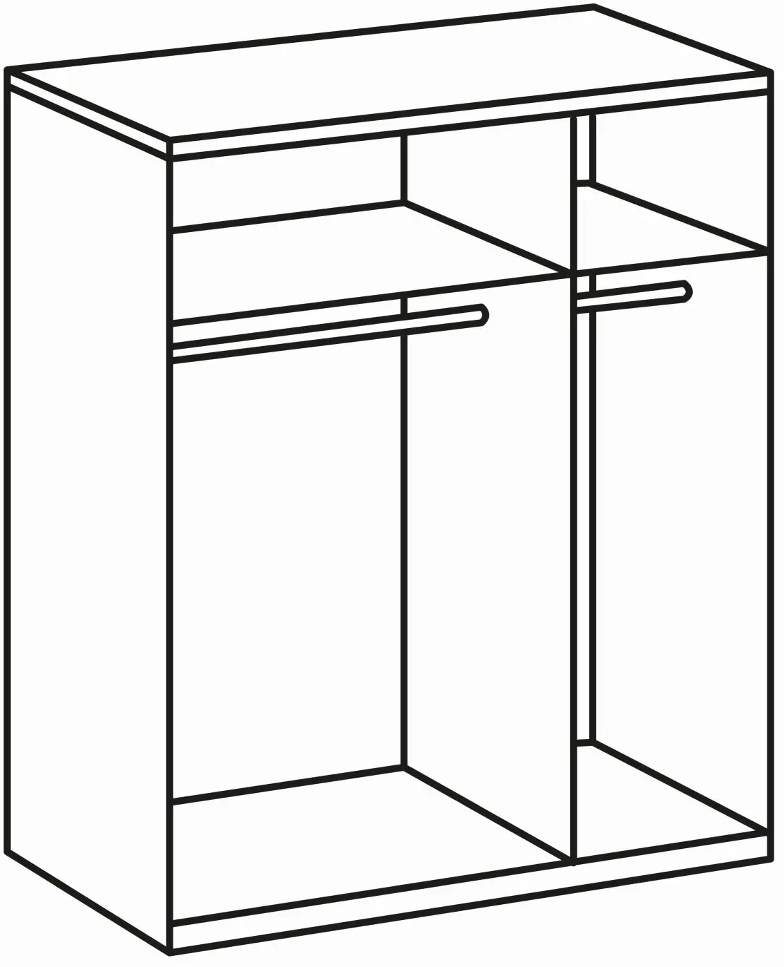 Drehtürenschrank New York 3-türig saharagrau