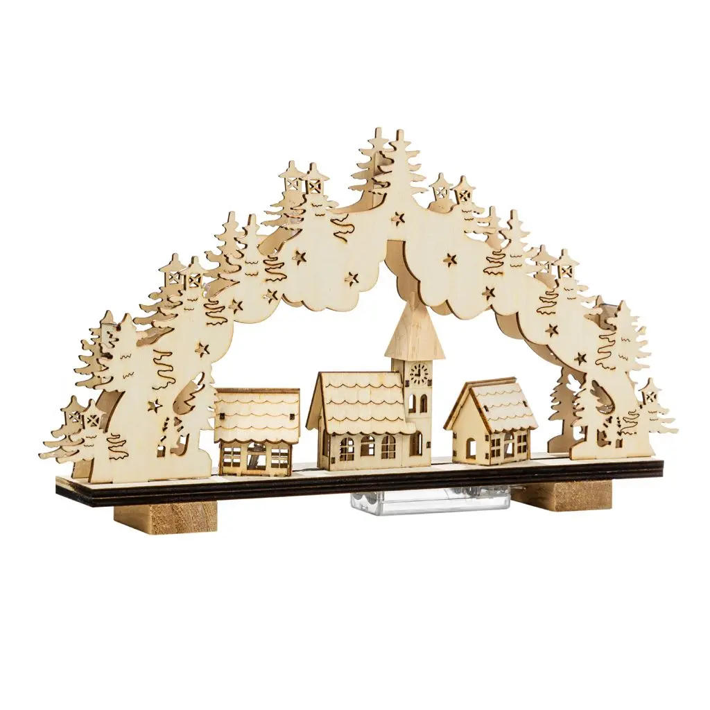 LED Lichterbogen aus Holz