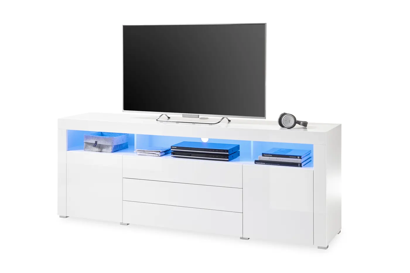 TV-Lowboard weiß inkl. Beleuchtung