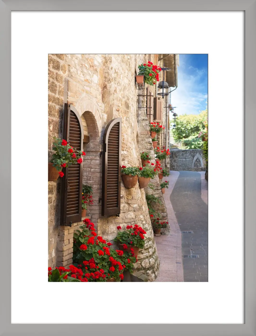 Kunstdruck gerahmt Toskanisches Fenster 32 x 42 cm