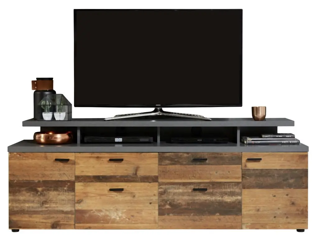 TV-Lowboard Mood Eiche / grau