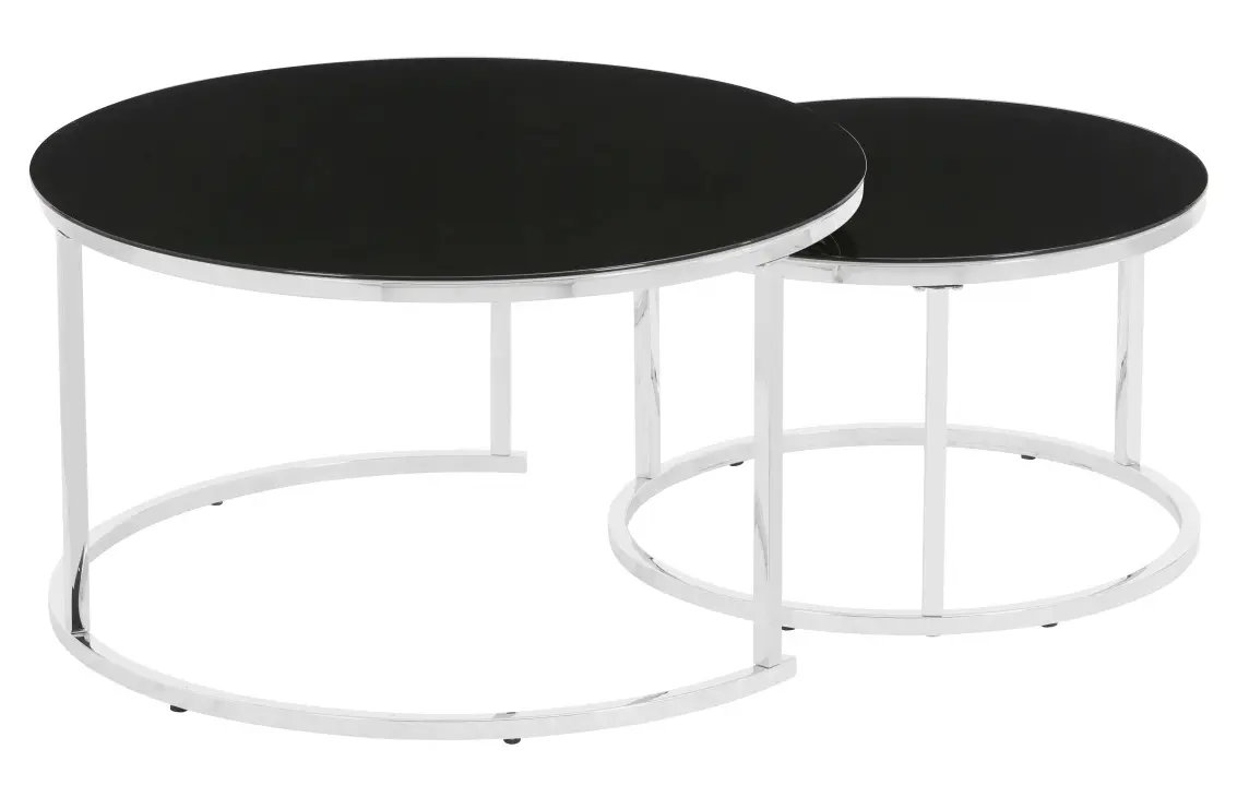 Couchtisch-Set C68 2-teilig schwarz