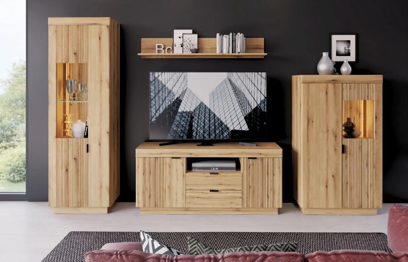 Highboard Delamar Evoke Eiche