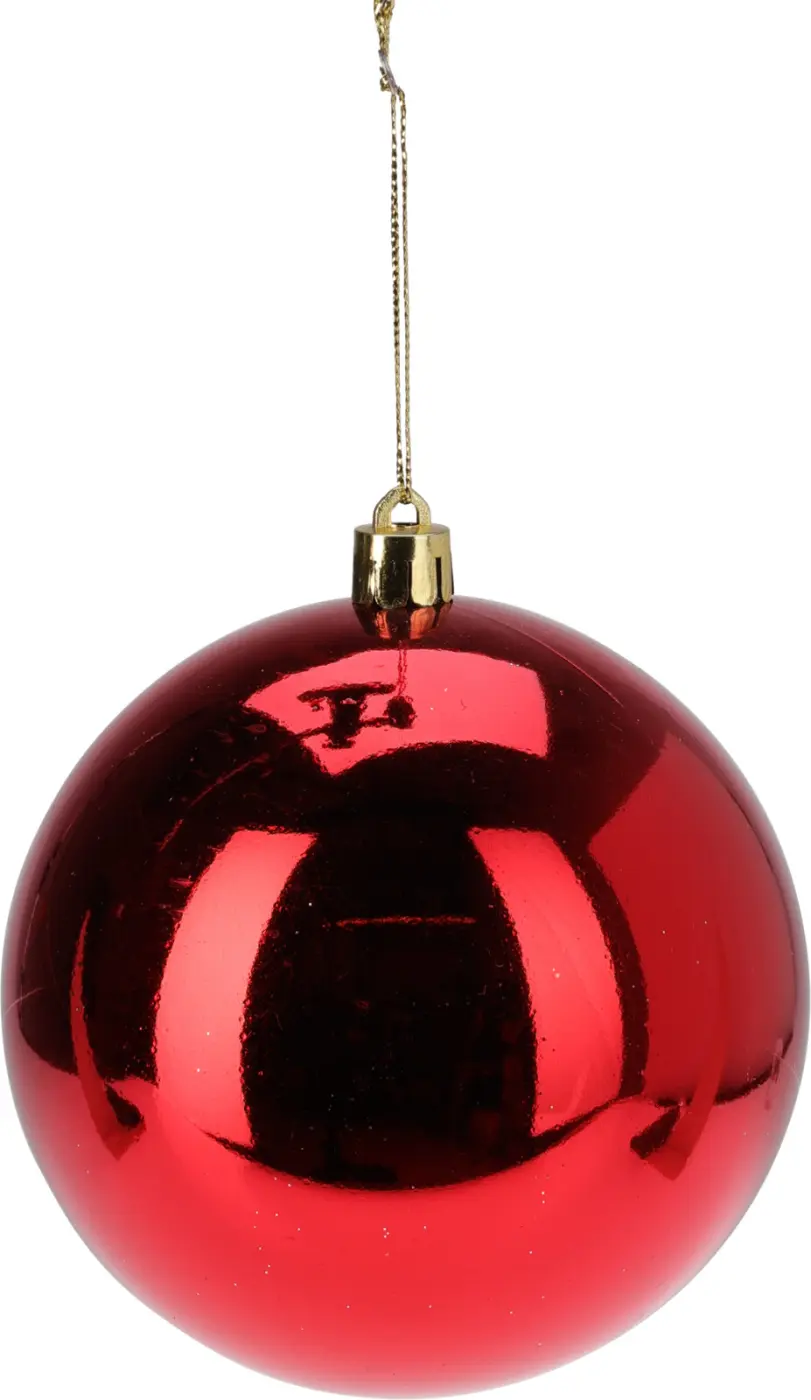 Weihnachtskugel 12 cm rot