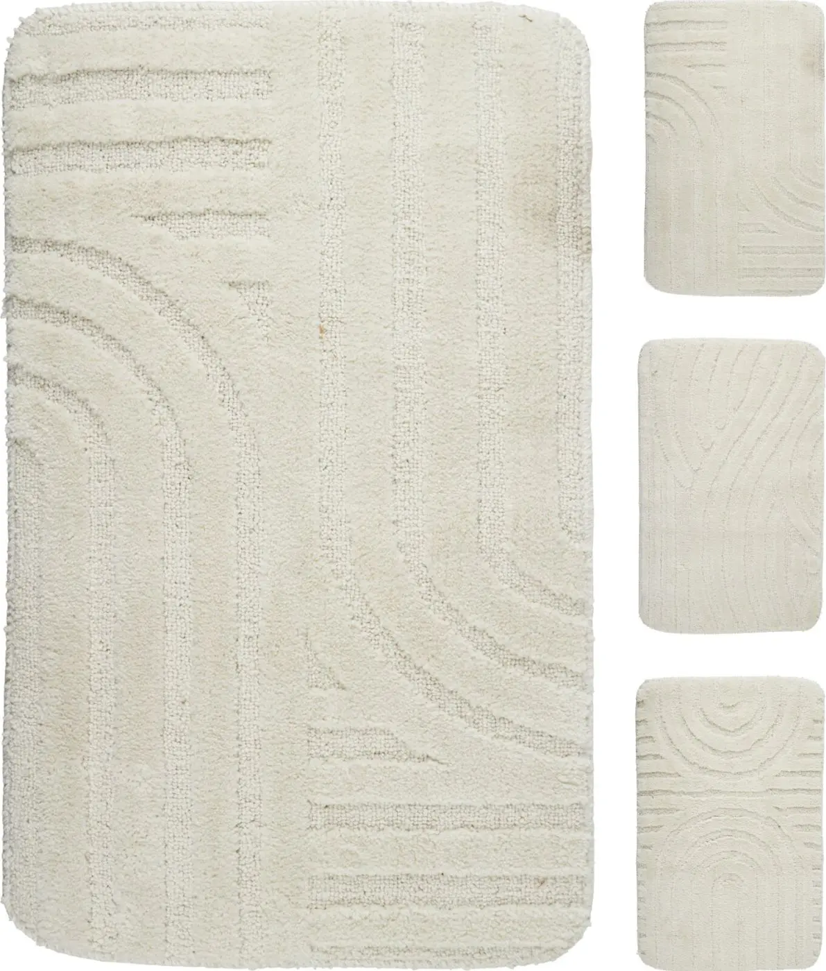Badematte 45 x 70 cm weiß mit Struktur